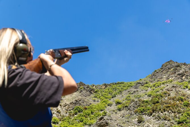 Clay Target Shooting in Queenstown - Coaching that helps: Skinny, Tim, and Nick in action