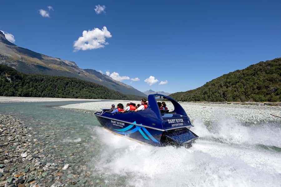 From Queenstown: Dart River Wilderness Jet Boat Experience - On the water: what the long jet boat run actually feels like