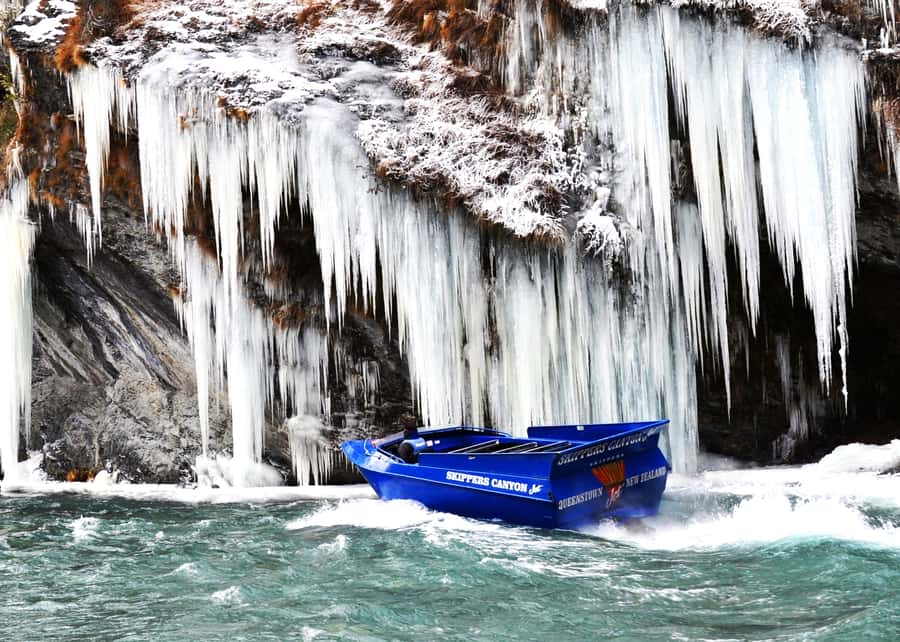 From Queenstown: Skippers Canyon Jet Boat Ride - 30 minutes on the Shotover Jet Boat: Spins, speed, and canyon-wall closeness