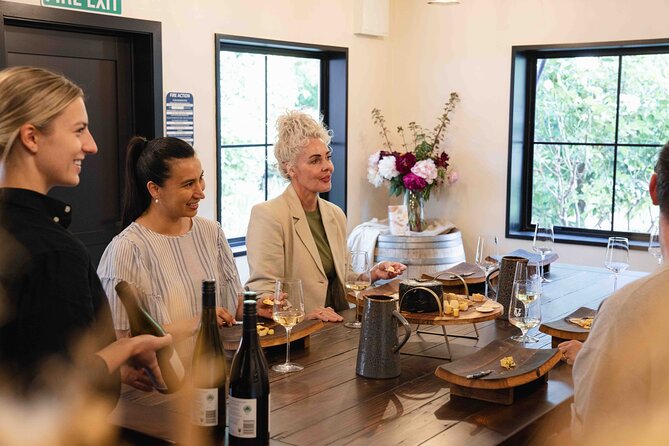 Gibbston Valley Wines - Wine & Cheese Experience - The tasting setup: private room, small group, four-by-four sampling