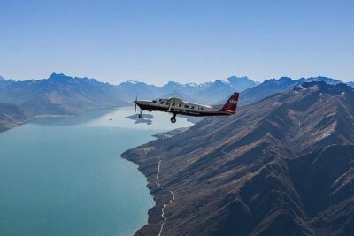Milford Sound Scenic Flight from Queenstown - The First Aerial Leg: Fiordland National Park in One Continuous View