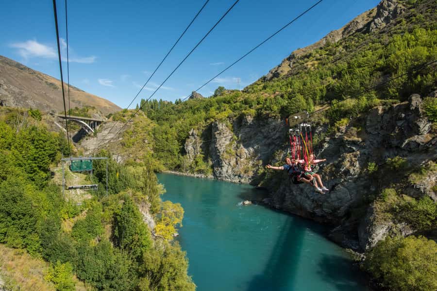 Queenstown: Kawarau Zipride! (3 Lines - Family Fun) - The Automatic Winch Back to the Top